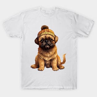 Winter Brussels Griffon Dog T-Shirt